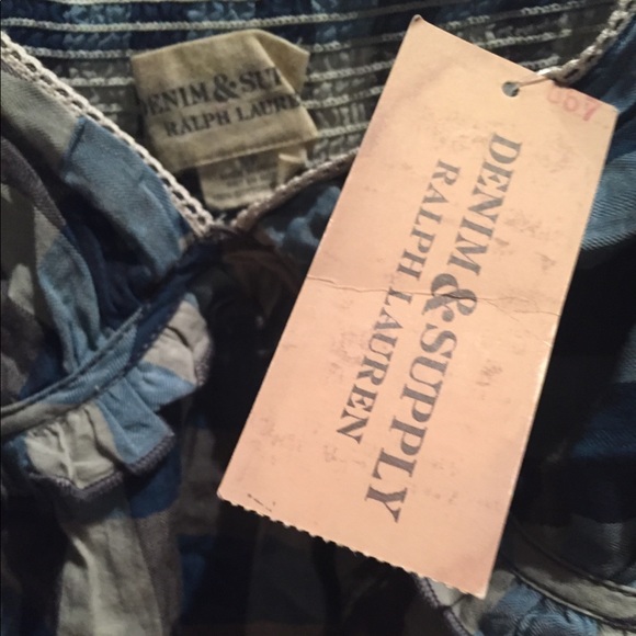 Ralph Lauren Denim&Supply Plaid Crinkle Cami Sm - Picture 5 of 5
